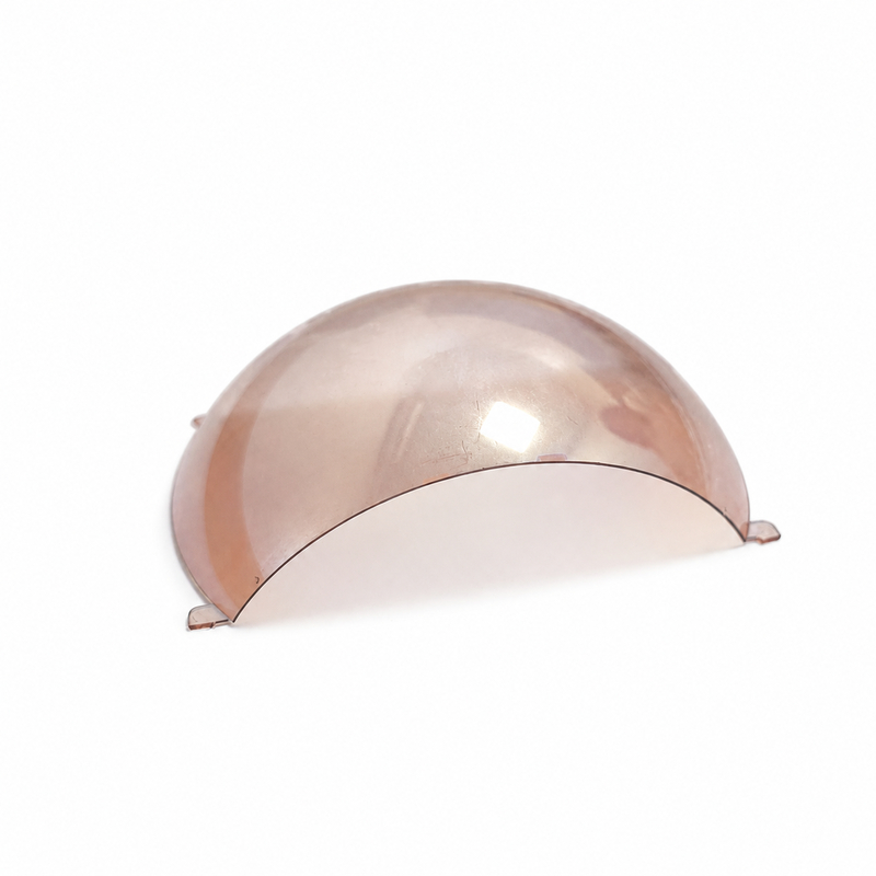 Transparent curved optical cover