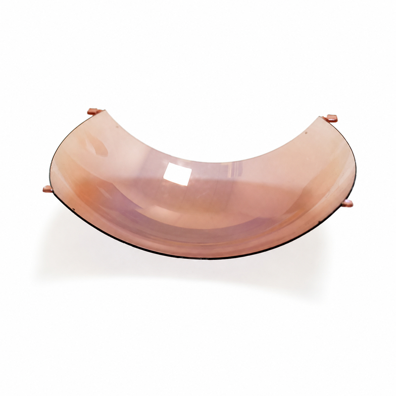 Moulded optical lens cover with defined edge geometry