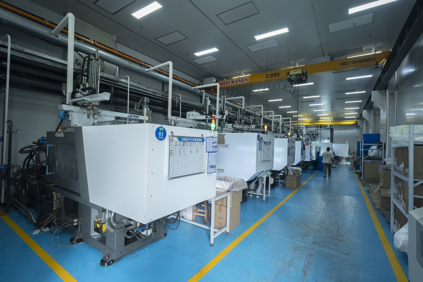 Injection moulding production line at JingZhan Mould Technology