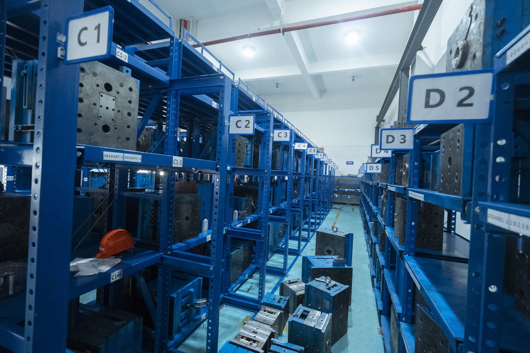Organized mould storage area at JingZhan Mould Technology